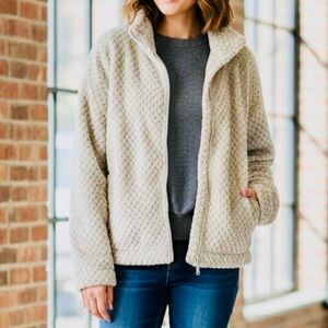 Calvin Klein Honeycomb Zip Jacket Size Large NWT